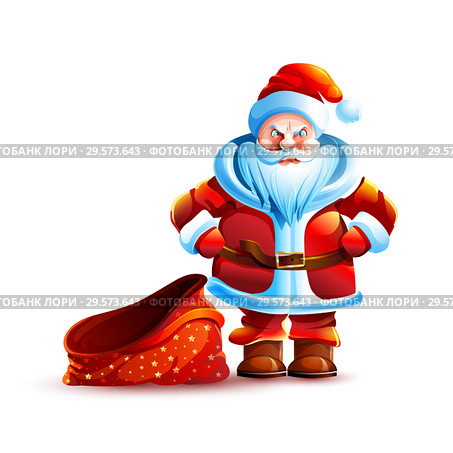Illustration isolated character santa. Стоковая иллюстрация, иллюстратор Maryna Bolsunova / Фотобанк Лори