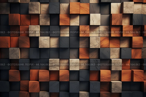 Immovable Square blocks room wall. Generate Ai. Стоковое AI-изображение, AI-художник Иван Рябоконь / Фотобанк Лори