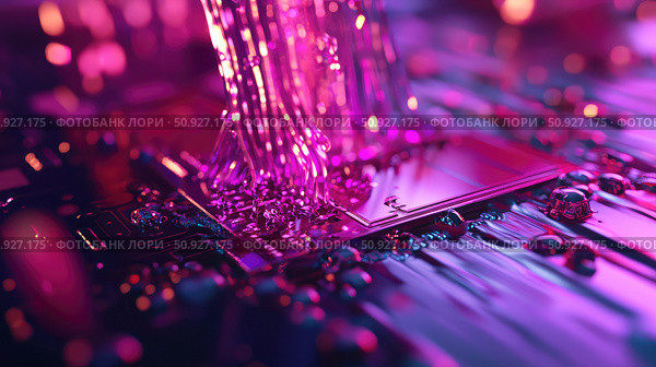 implant disintegrating biochip ai generated. Стоковое AI-изображение, AI-художник Vectorwin / Фотобанк Лори