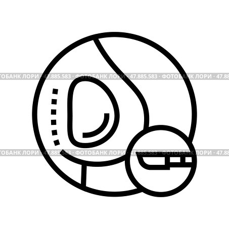 implant surgery line icon vector illustration. Стоковая иллюстрация, иллюстратор Vectorwin / Фотобанк Лори