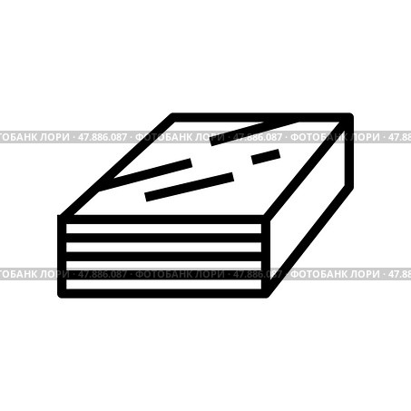 impreg timbers line icon vector illustration. Стоковая иллюстрация, иллюстратор Vectorwin / Фотобанк Лори