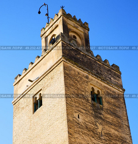in maroc africa        minaret  and the blue  sky. Стоковое фото, агентство Ingram Publishing / Фотобанк Лори