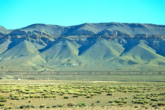 in   valley  morocco   africa the atlas dry  mountain   ground isolated hill . Стоковое фото, агентство Ingram Publishing / Фотобанк Лори
