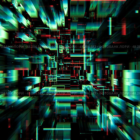 Industrial style glowing background. 3D-rendering. Стоковая иллюстрация, иллюстратор Евгения Шмыкова / Фотобанк Лори