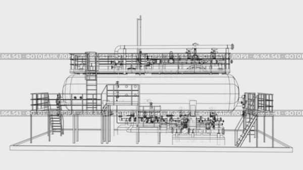 Industrial tank with valves. Seamless animation. Стоковая анимация, аниматор Кирилл Черезов / Фотобанк Лори