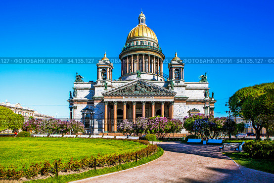 Исаакиевский собор. Санкт-Петербург (2020 год). Стоковое фото, фотограф Сергей Афанасьев / Фотобанк Лори