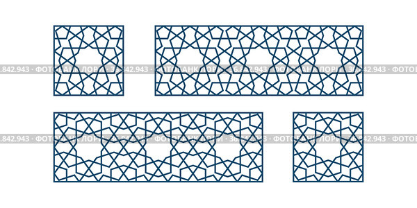 Islamic traditional mosaic for decorate Ramadan card. Стоковая иллюстрация, иллюстратор Костенюкова Наталия / Фотобанк Лори