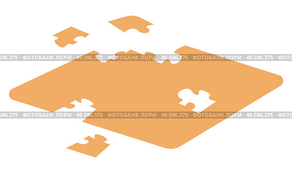 Isometric 3d isolated puzzle at white background. Logic game. Jigsaw puzzle for brain. Pieces of puzzle, connecting collecting. Simple cartoon vector icon flat color. Training brain, collect picture. Isometric 3d isolated puzzle at white background, logic game, jigsaw puzzle for brain, pieces. Стоковая иллюстрация, агентство Ingram Publishing / Фотобанк Лори