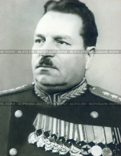 Иван Владимирович Тюленев (1892-1978) в годы Великой Отечественной войны командующий Южным и Закавказскими фронтами. Советский военачальник, генерал армии (1940). Герой Советского Союза (1978). Полный Георгиевский кавалер (1915, 1916, 1916, 1917). Редакционное фото, фотограф Сергей Елизарьев / Фотобанк Лори