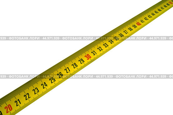 Измерительная лента рулетки на белом фоне. Measuring tape measures on a white background. Стоковое фото, фотограф Татьяна Д / Фотобанк Лори