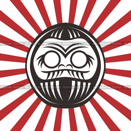 japan warrior doll character theme vector art illustration. japan warrior doll. Стоковая иллюстрация, агентство Ingram Publishing / Фотобанк Лори