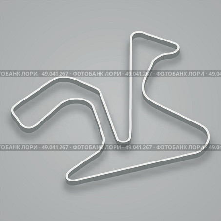 Jerez Circuit for motorsport and autosport. Стоковая иллюстрация, иллюстратор Максим Гребешков / Фотобанк Лори