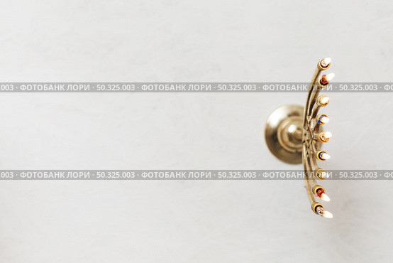 jewish candleholder menorah with copy space. Стоковое фото, агентство Ingram Publishing / Фотобанк Лори