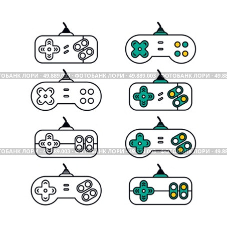 joystick video game console. joystick video game console theme vector art illustration. Стоковая иллюстрация, агентство Ingram Publishing / Фотобанк Лори