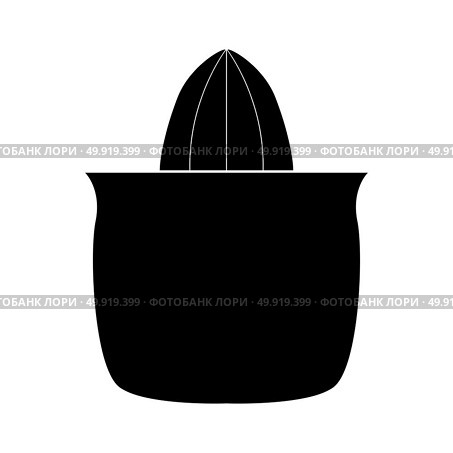 Juicer squeezer black icon . Стоковая иллюстрация, агентство Ingram Publishing / Фотобанк Лори