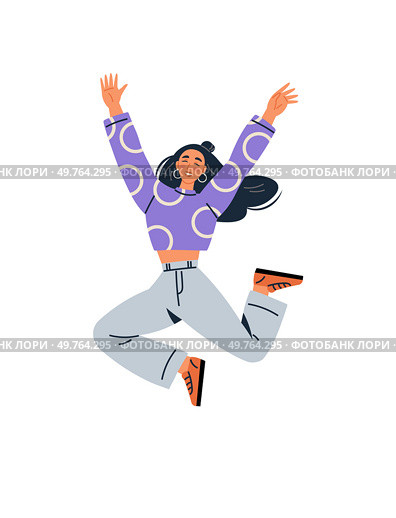 Jumping people vector illustration. People find happiness in carefree act leaping with exuberance Success and joy are intertwined in spirited actions jumping people The jumping people concept. Jumping people. The celebration success is mirrored in actions jumping people. Стоковая иллюстрация, агентство Ingram Publishing / Фотобанк Лори