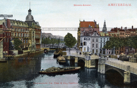 Канал Binnen Amstel. Амстердам. Голландия. Стоковое фото, фотограф Юрий Кобзев / Фотобанк Лори