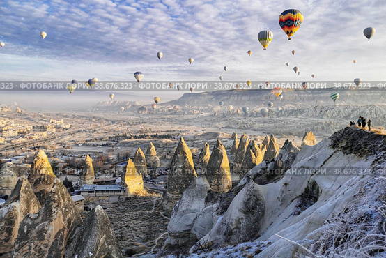 Каппадокия на рассвете. Стоковое фото, фотограф Екатерина Шихова / Фотобанк Лори