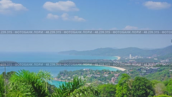 Kata and Karon beaches, Phuket, timelapse. Стоковое видео, видеограф Михаил Коханчиков / Фотобанк Лори
