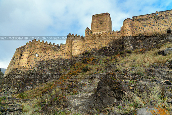 Khertvisi fortress on mountain. Georgia (2016 год). Стоковое фото, фотограф Elena Odareeva / Фотобанк Лори