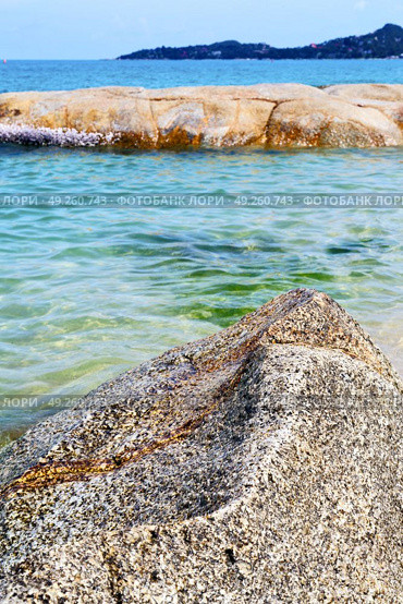 kho samui  bay isle white  beach    rocks in thailand asia and south china sea . Стоковое фото, агентство Ingram Publishing / Фотобанк Лори