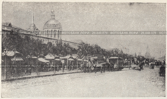 Китайгородская стена дореволюционной Москвы. Стоковое фото, фотограф Макаров Алексей / Фотобанк Лори