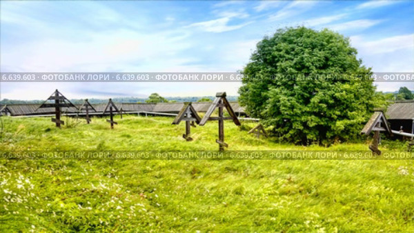 Кладбище на острове Кижи. 3D анимация. Стоковая анимация, аниматор Parmenov Pavel / Фотобанк Лори