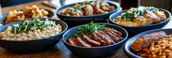 Классическое французское кассуле с белой фасолью и жареным мясом для кулинарного вдохновения. Стоковое AI-изображение, AI-художник ФотоИнтеллект / Фотобанк Лори