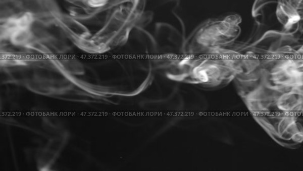Клубы белого дыма на черном фоне. Красивая струя дыма для ваших проектов. Стоковое видео, видеограф Александр Собко / Фотобанк Лори