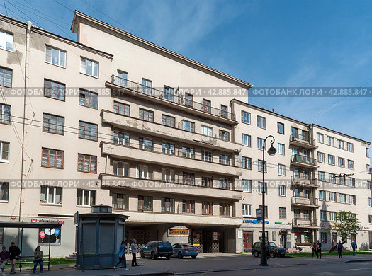 Кооперативный дом совторгслужащих. Каменноостровский проспект, 55. Санкт-Петербург (2019 год). Редакционное фото, фотограф Александр Щепин / Фотобанк Лори