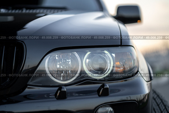 KRASNOYARSK, RUSSIA - May 23, 2025: Black BMW X5 E53. Редакционное фото, фотограф Плотников Дмитрий / Фотобанк Лори