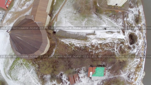 Крепость в Старой Ладоге. Аэросъемка (2015 год). Стоковое видео, видеограф Всеволод / Фотобанк Лори