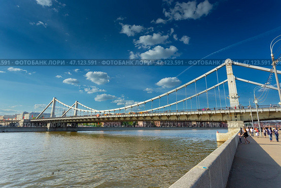 Krymsky Bridge (2015 год). Стоковое фото, фотограф Олег Жуков / Фотобанк Лори