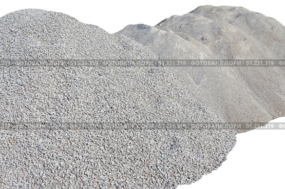 Куча гравия на белом фоне. A pile of gravel on a white background. Стоковое фото, фотограф Татьяна Д / Фотобанк Лори