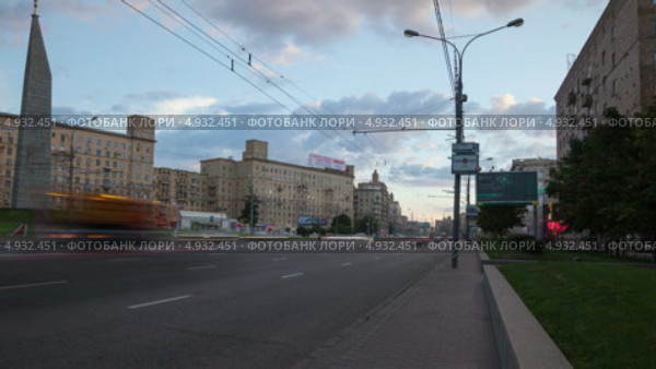 Кутузовский проспект в Москве, таймлапс (2013 год). Редакционное видео, видеограф Кирилл Трифонов / Фотобанк Лори