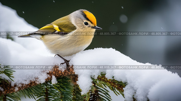 landscape gold crest ai generated. Стоковое AI-изображение, AI-художник Vectorwin / Фотобанк Лори