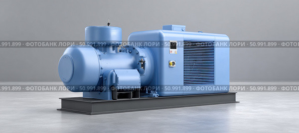 Large industrial air compressor sitting on metal base. Стоковое фото, фотограф Юрий Поздников / Фотобанк Лори