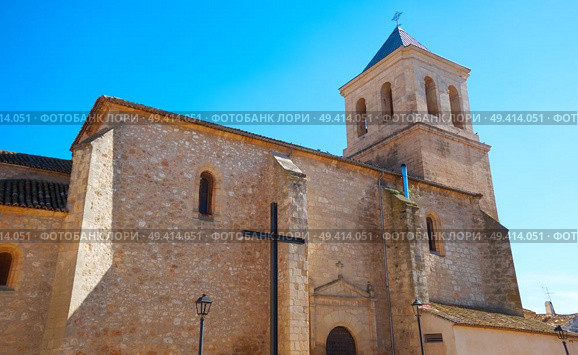 Las Pedroneras church in Cuenca at Castile La Mancha of Spain in Saint James Way of Levante. Стоковое фото, агентство Ingram Publishing / Фотобанк Лори
