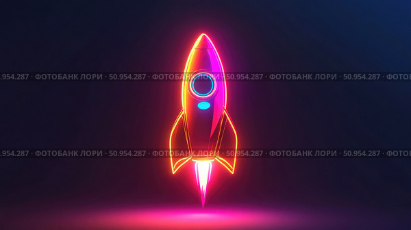 launch illuminating rocket ai generated. Стоковое AI-изображение, AI-художник Vectorwin / Фотобанк Лори