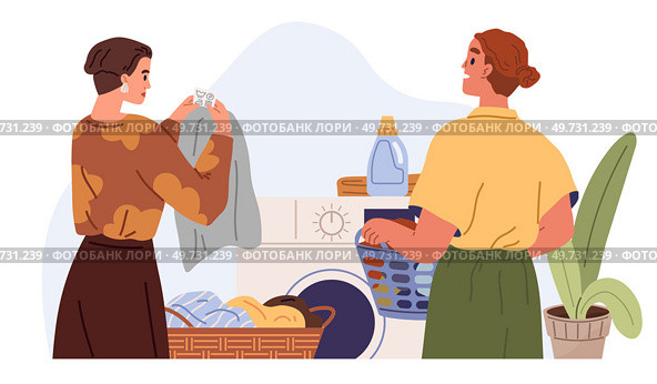 Laundry. Vector illustration. Sorting clothes by color prevents fading Air-drying clothes conserves energy Athletic apparel requires specialized laundering Detergent selection depends on fabric. Laundry. The laundry metaphor represents personal transformation. Cleaning products enhance laundry experience. Стоковая иллюстрация, агентство Ingram Publishing / Фотобанк Лори
