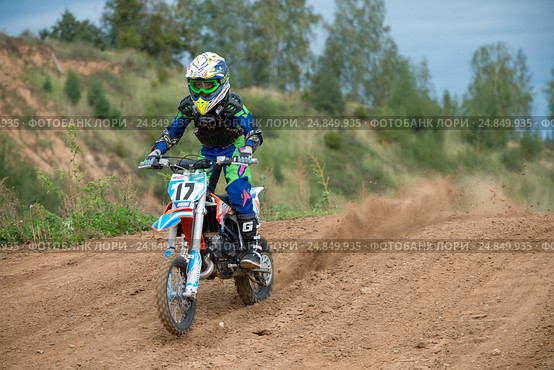 Лебедев Михаил (СДЮШОР Галлакс), класс "Country Kidz",  4 Этап Кубока XSR-MOTO.RU по Кантри Кроссу, мотопарк Вельяминово. Репортаж (2016 год). Редакционное фото, фотограф Pukhov K / Фотобанк Лори