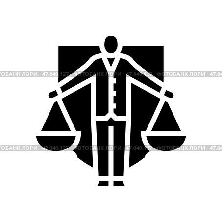 legal ethics corporate law glyph icon vector illustration. Стоковая иллюстрация, иллюстратор Vectorwin / Фотобанк Лори