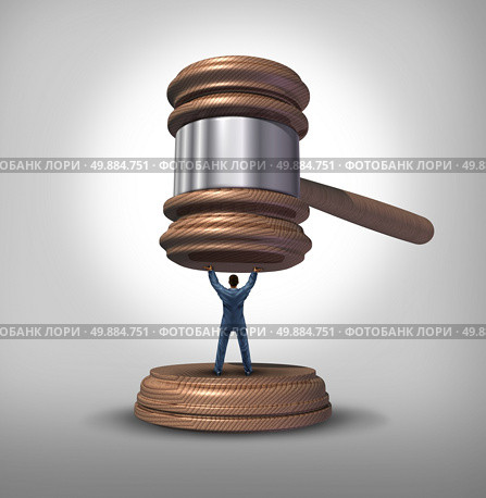 Legal protection and law advice concept as an attorney blocking a gavel or judge mallet from completing a verdict or getting a pardon as a symbol for lawyer services to protect a defendant or victim or legislator fighting for citizen rights. Стоковое фото, агентство Ingram Publishing / Фотобанк Лори