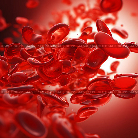 List the three main types of blood cells: red blood cells, white blood cells, and platelets. For each, describe its primary function in the body. Стоковое AI-изображение, AI-художник Ирина Старикова / Фотобанк Лори
