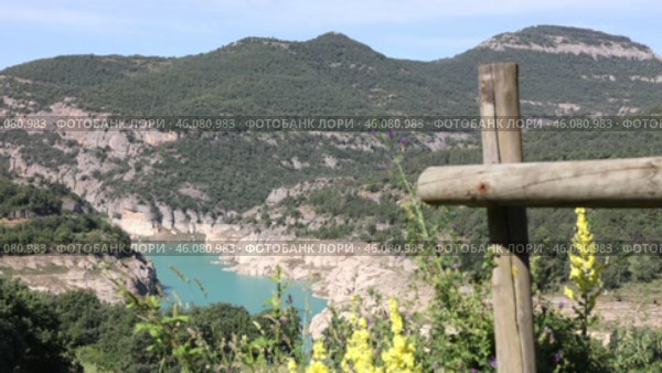 Llosa del Caval reservoir in Catalonia, Spain. Стоковое видео, видеограф Яков Филимонов / Фотобанк Лори