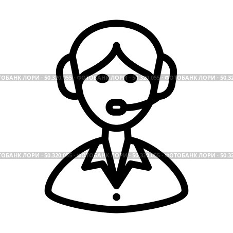 Logistic Dispatcher Consultant Icon. Bold outline design with editable stroke width. Vector Illustration. Стоковая иллюстрация, агентство Ingram Publishing / Фотобанк Лори