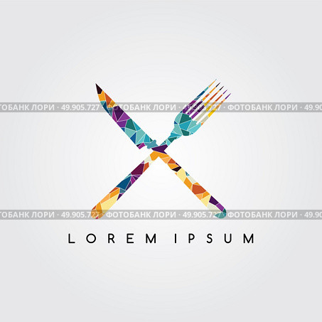 logotype logo abstract colorful geometrical. Стоковая иллюстрация, агентство Ingram Publishing / Фотобанк Лори