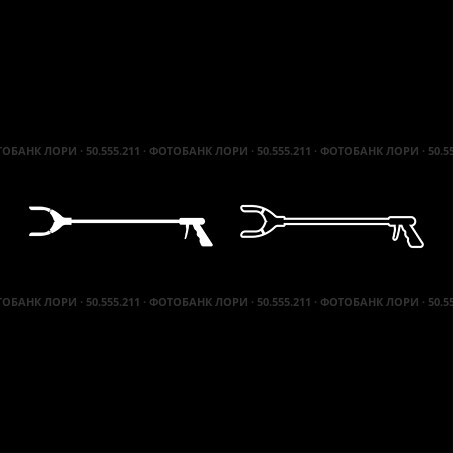 Long reach grabber litter picker gripper trash device pick up tool claw equipment arm hand set icon white color vector illustration image simple solid fill outline contour line thin flat style. Long reach grabber litter picker gripper trash device pick up tool claw equipment arm hand set icon white color vector illustration image solid fill outline contour line thin flat style. Стоковая иллюстрация, агентство Ingram Publishing / Фотобанк Лори