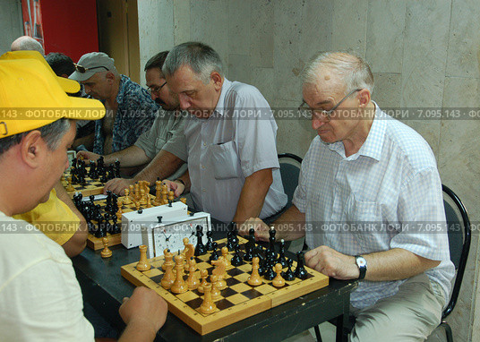 Любительский турнир по шахматам (2010 год). Редакционное фото, фотограф Владимир Горощенко / Фотобанк Лори
