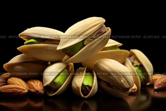 Lucrative Pistachio nuts market. Generate Ai. Стоковое AI-изображение, AI-художник Иван Рябоконь / Фотобанк Лори